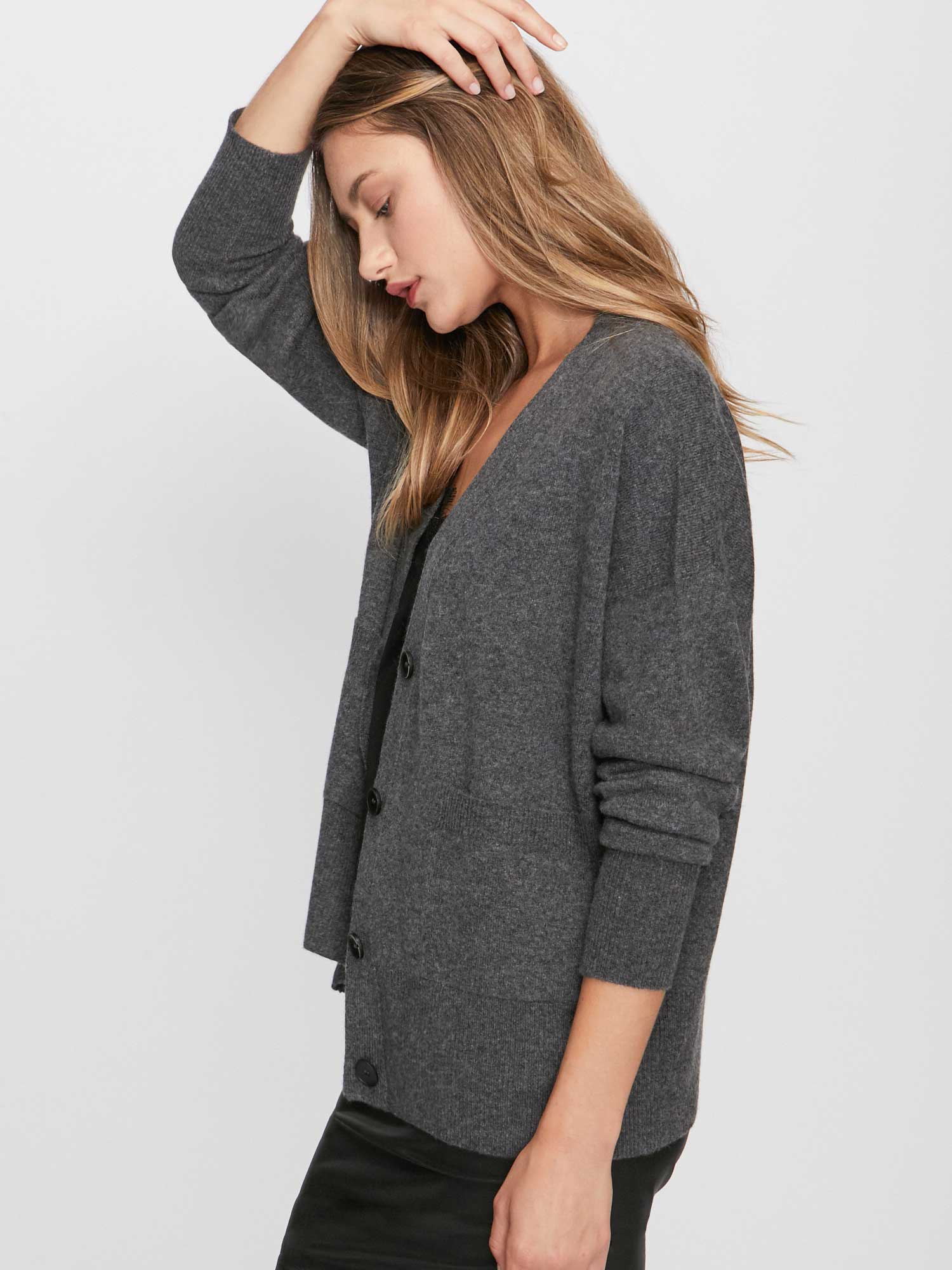 Dark grey hotsell cardigan sweater