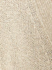 Cropped beige linen cotton cardigan sweater close up 2