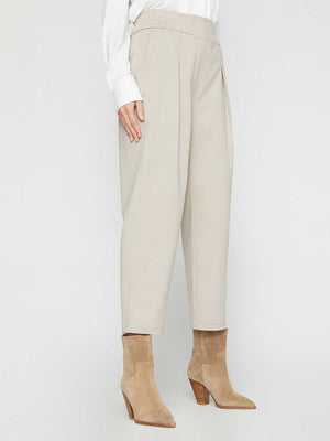 Fiera beige cropped pant side view