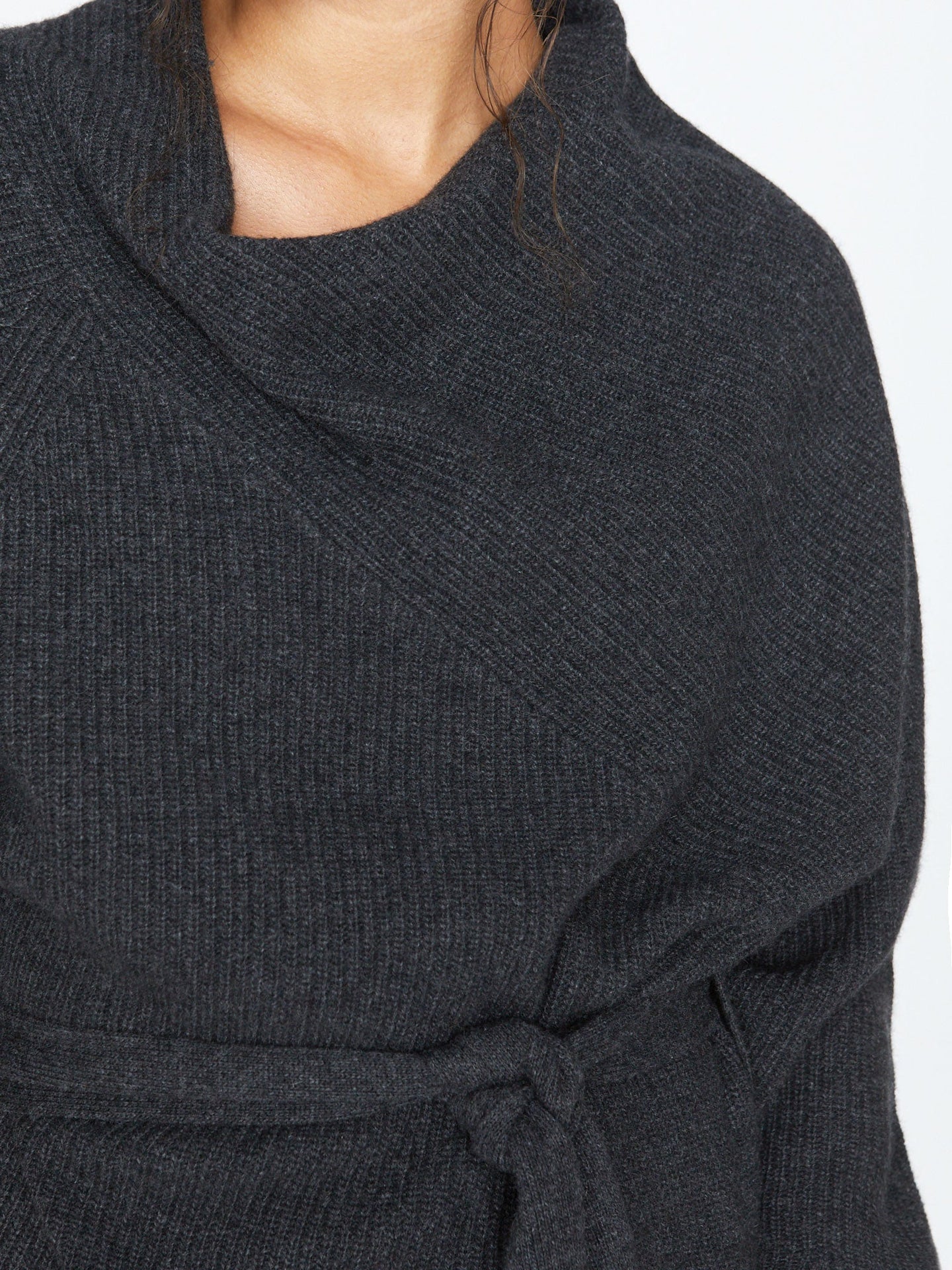 Women's Leith Cowl Neck Sweater, Dark Charcoal