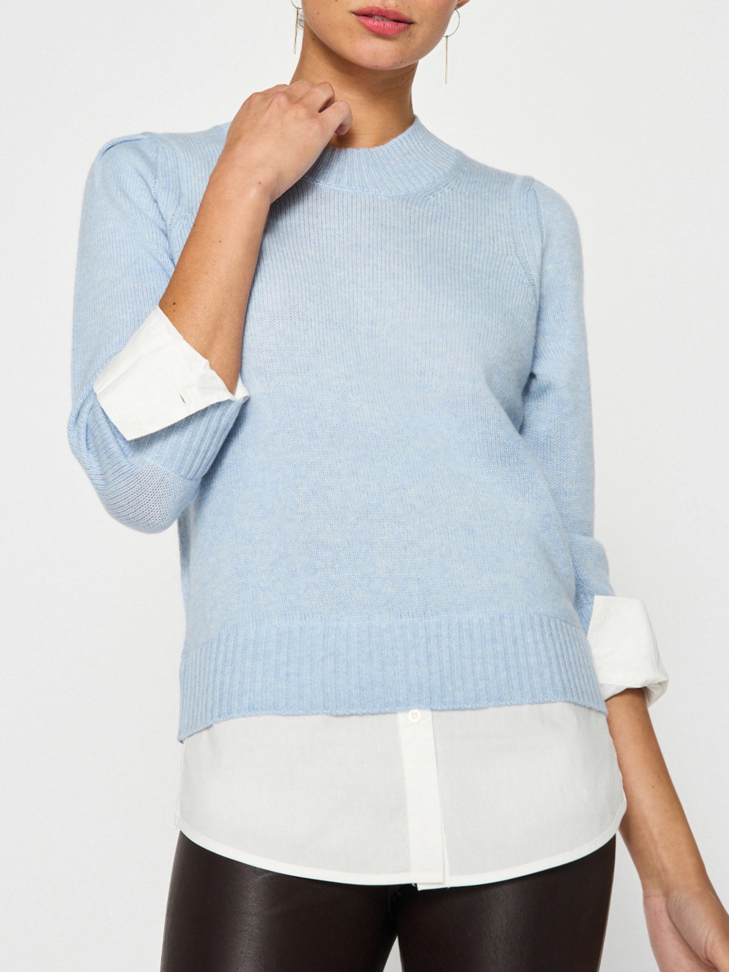 Light blue crew online neck jumper