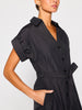 Fia black maxi shirtdress top view 2