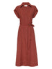 Fia red maxi shirtdress flat view