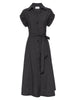 Fia black maxi shirtdress flat view