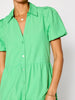 Havana tiered midi dress green close up