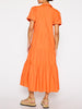 Havana tiered midi dress orange back view