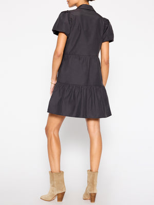 Havana tiered mini dress black back view