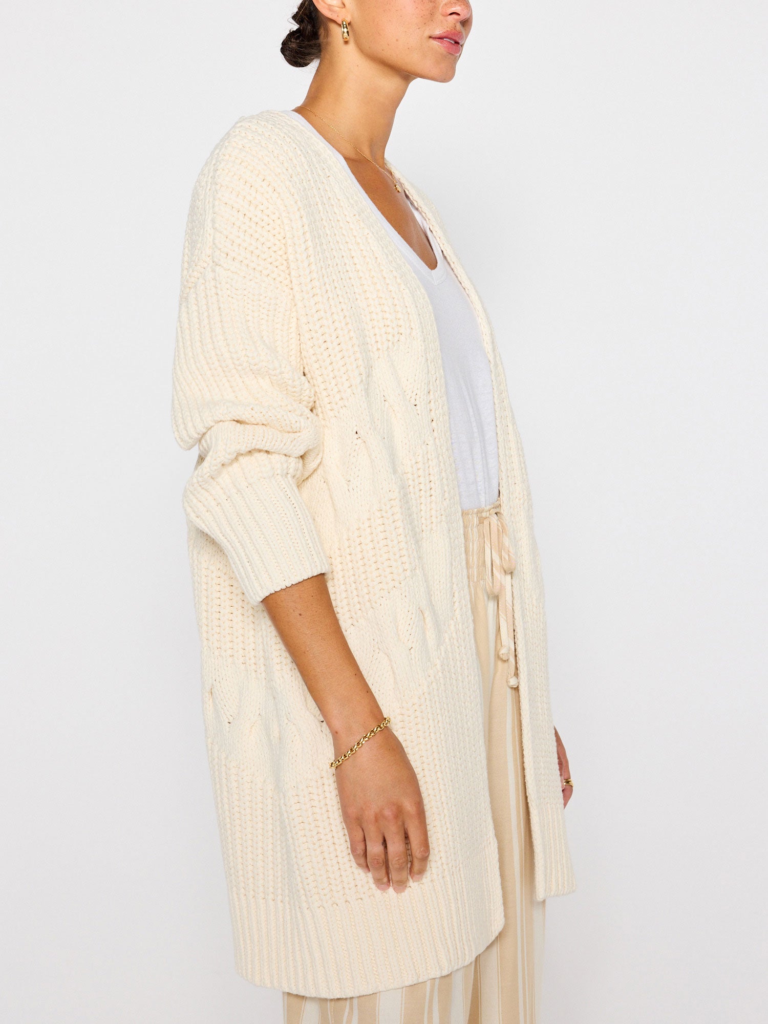 Cream hot sale knit cardigan