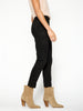 Juniper black cropped vegan suede pant side view 2