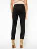 Juniper black cropped vegan suede pant back view