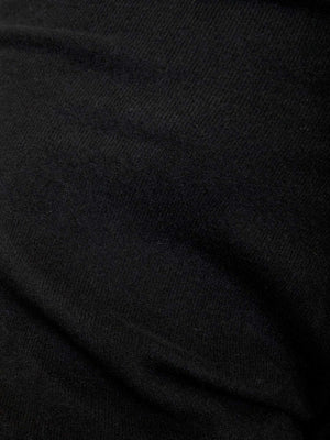 Lori cashmere off shoulder black sweater close up 2