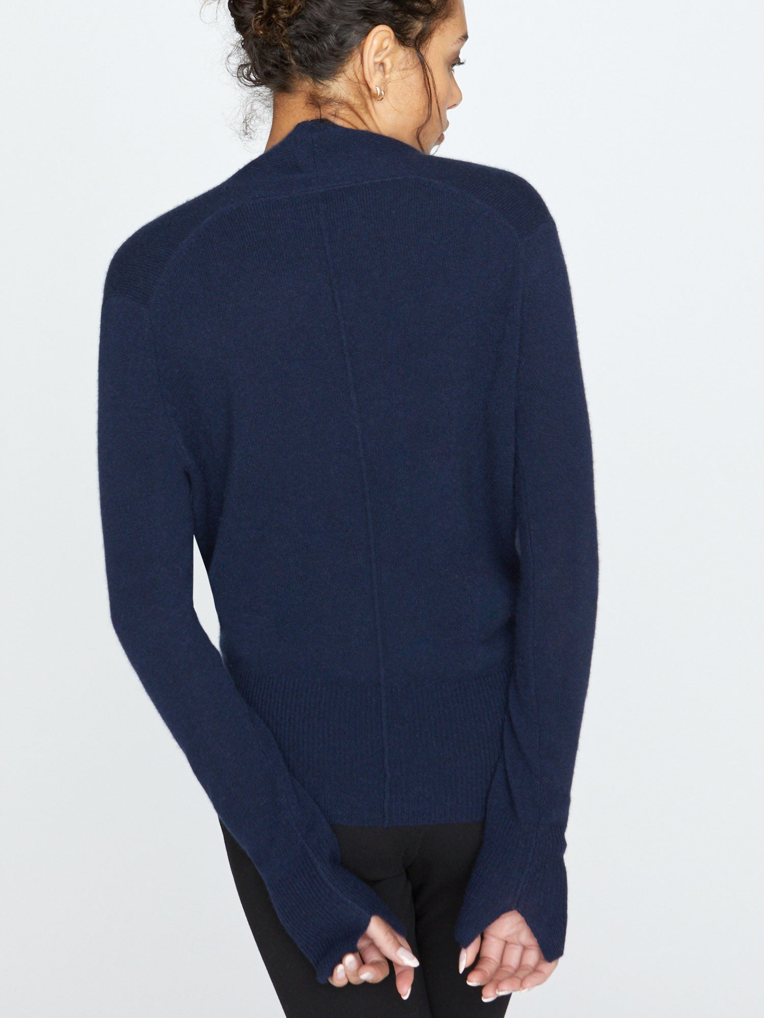 Navy wrap sweater best sale