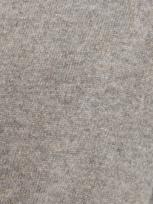 Phinneas cashmere v-neck blue grey sweater close up