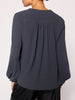 Phoebe popover dark grey longsleeve blouse back view