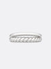 18k White gold duo band ring front view