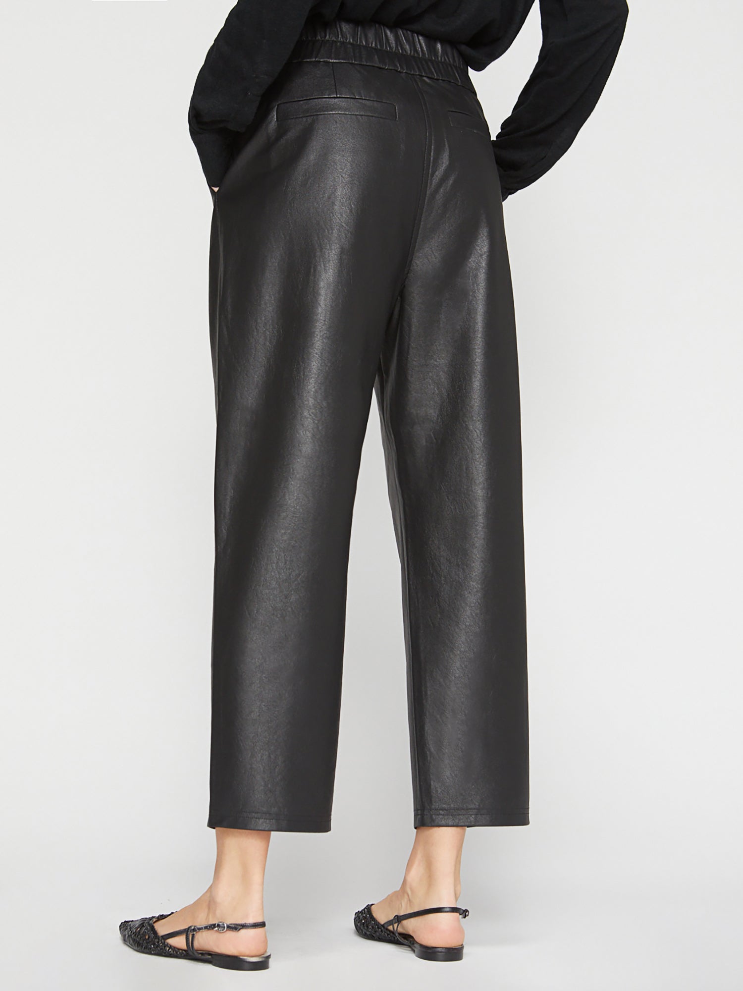 Brochu Walker | Women's Vegan Leather Fiera Pant in Black Onyx