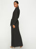 Madsen maxi long-sleeve black shirtdress side view 2