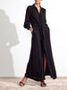 Madsen maxi long-sleeve black shirtdress front view 3